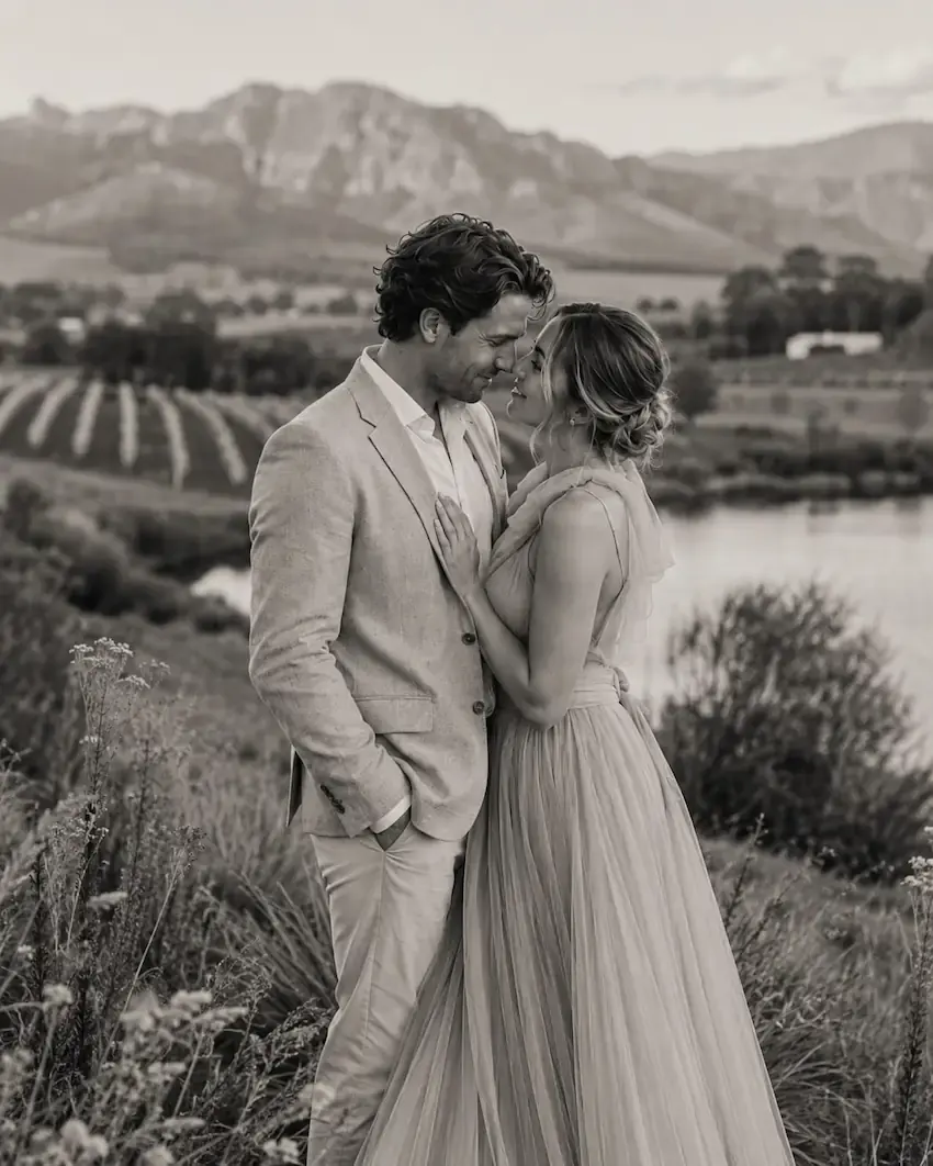 Amelia and Reuben in the Cape Winelands